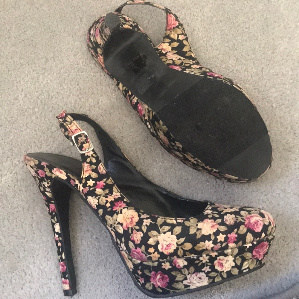 Floral sling backs SOLD